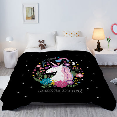 Manta Franela Unicornio Negra - Suave y Acogedora para Todas las Ocasiones - Image 4