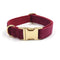 Collar de Terciopelo Borgoña para Perros - Suave y Elegante