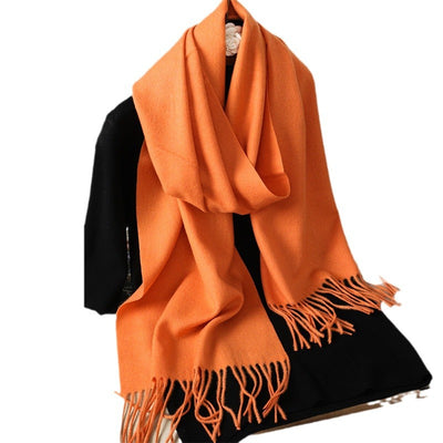 Pashmina Cálida de Color Sólido para Mujer - Chal Suave Estilo Cashmere - Image 5