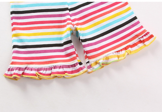 Traje Infantil de Manga Corta con Bordados para Niñas - Image 9