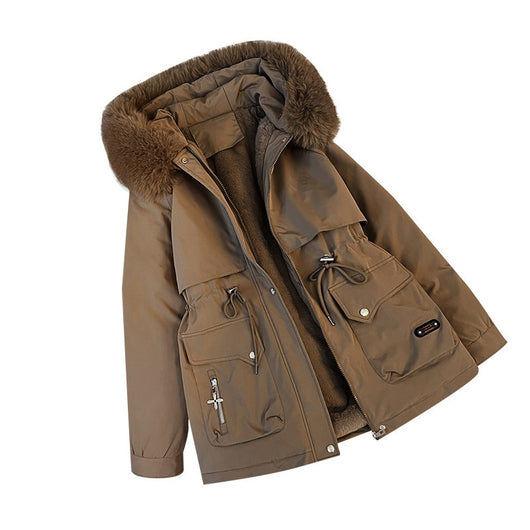 Abrigo Acolchado con Capucha y Cuello de Piel - Cálido y Versátil - Image 24