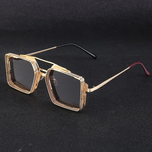 Gafas de Sol Steampunk Vintage Calado Metal para Hombre - Image 2