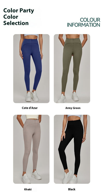 Pantalones Deportivos Levanta Cadera Cintura Alta Sin Costuras - Image 29