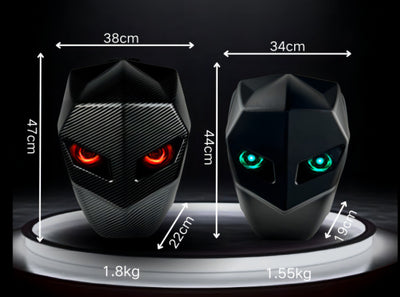 Casco Integral Motocicleta Sharingan Luminoso con Bluetooth Impermeable - Image 6