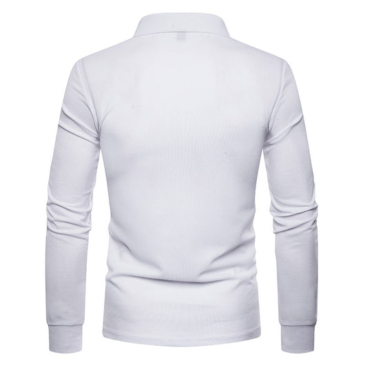 Camisa Casual de Manga Larga Slim Fit con Cuello de Color - Image 30