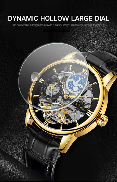 Reloj Mecánico Automático Diseño Luna Hueca - Image 6