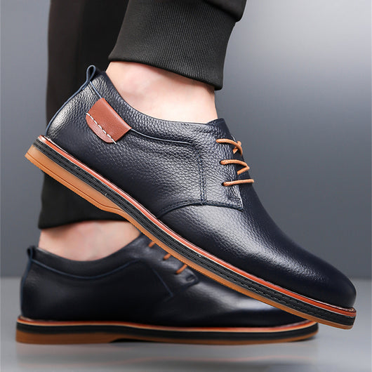 Zapatos de Cuero para Hombre Talla Grande - Costura Artesanal Premium