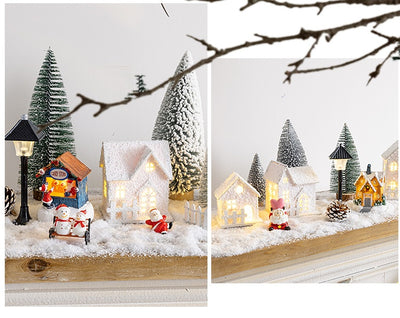 Adorno Navideño Cabaña Luminosa con Paisaje en Miniatura - Image 25