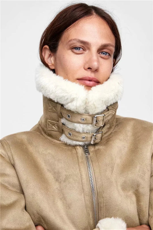 Abrigo Largo de Algodón Casual Estilo Europeo para Mujer - Image 19