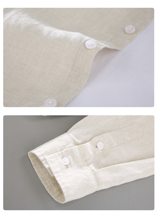 Camisa de Lino Suelta con Protección Solar de Manga Larga - Image 27