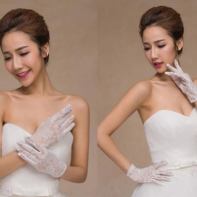 Guantes de Satén y Encaje Elegantes para Mujer - Image 2