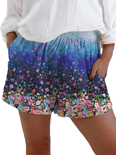 Shorts Casuales Holgados Estampado Floral Talla Grande Mujer - Image 5