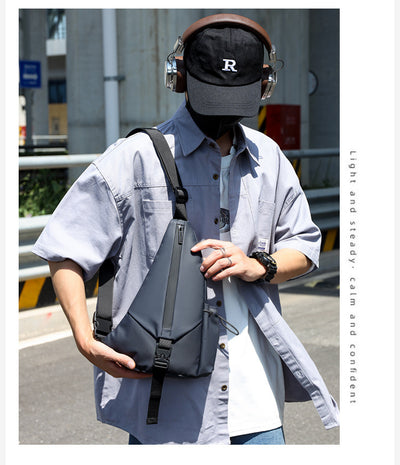 Bolsa Pecho Motociclista Derm Men Triangle - Crossbody Versátil - Image 14