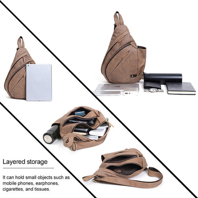 Bolsa de Pecho Retro para Hombre - Mochila Cruzada de Gran Capacidad - Image 10