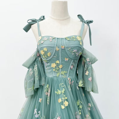 Vestido Hermanas Floral Hombro Descubierto - Image 4
