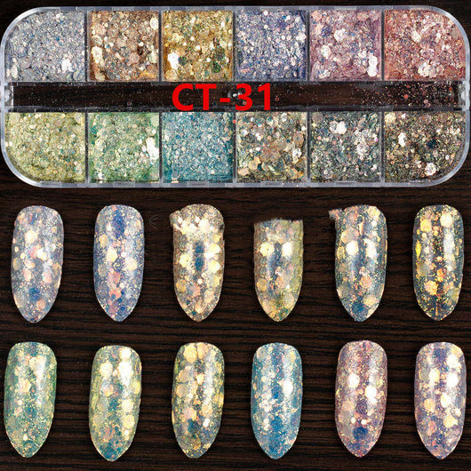 Pegatinas de Uñas Láser Efecto Espejo Candy - Diseño Sinfónico Brillante - Image 16