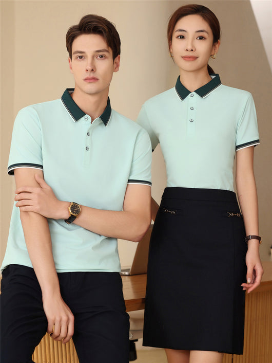 Polo Elástico de Algodón con Combinación de Colores - Image 25