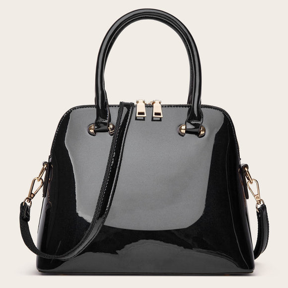 Bolso Tote Brillante para Mujer con Asa de Hombro