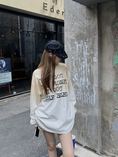 Camiseta Suelta con Estampado de Letras Unisex - Image 18