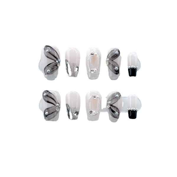 Parches de Uñas Deshidratadas Naked French Dance - Colección Halo