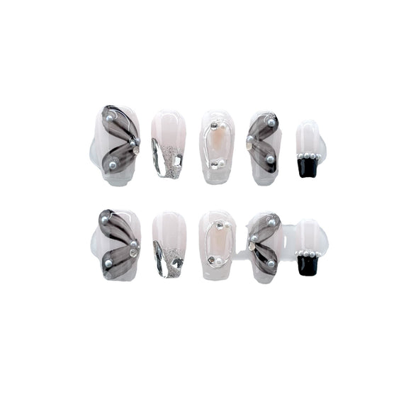 Parches de Uñas Deshidratadas Naked French Dance - Colección Halo