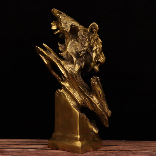 Ornamento de Cobre Puro Tigre del Zodiaco Chino - Decoración Moderna para el Hogar - Image 2