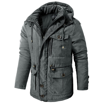 Abrigo de Algodón Acolchado Talla Grande para Hombre - Image 7
