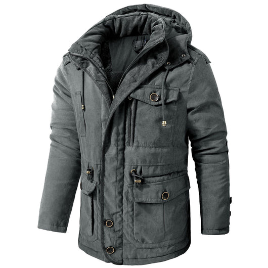 Abrigo de Algodón Acolchado Talla Grande para Hombre - Image 7