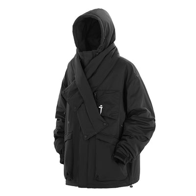 Chaqueta de Algodón con Capucha y Cuello Alto para Hombre - Invierno - Image 4