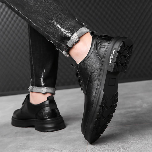 Zapatos Casuales de Cuero para Hombre con Diseño Retro - Image 17