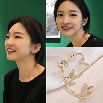 Aretes Mariposa de Diamantes Completos - Diseño Elegante sin Perforación - Image 13
