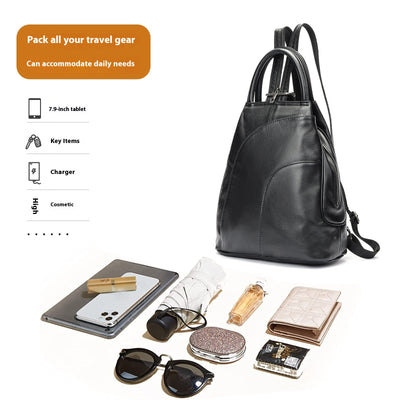 Mochila de Cuero Genuino para Mujer - Gran Capacidad y Funcionalidad - Image 3