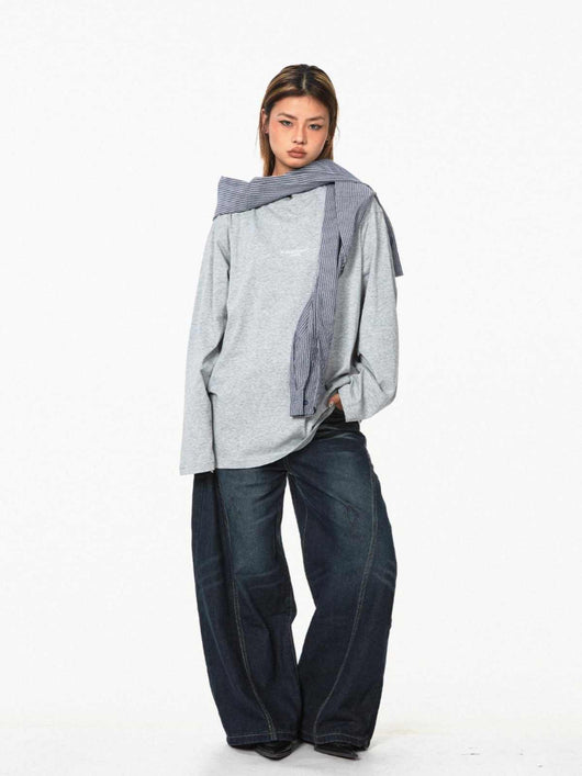 Sudadera Cuadriculada con Capucha Falsa Dos Piezas - Manga Larga Casual - Image 5