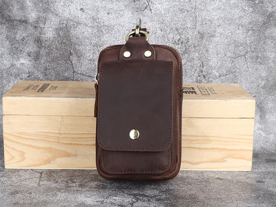 Bolsa de Cintura en Cuero Crazy Horse - Cartera Funcional para Hombre - Image 15