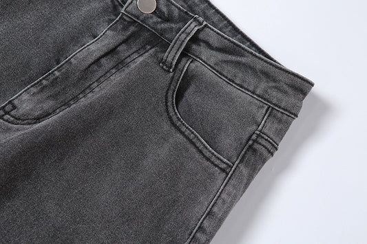 Pantalones Casuales de Cintura Alta con Pliegues y Abertura Lateral - Image 2