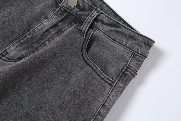 Pantalones Casuales de Cintura Alta con Pliegues y Abertura Lateral