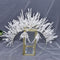 Crystal Pearl Handmade Crown Wedding Dress Accessories Silver