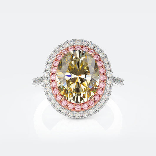 Anillo Oval Paloma de Diamante Carbono Alto para Mujer - Image 21