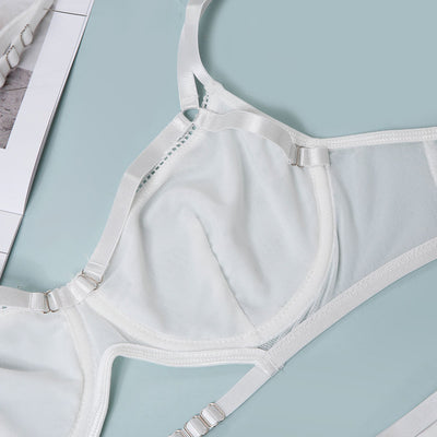Conjunto de Lencería Encaje Transparente de Tres Piezas - Image 27
