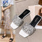 Sandalias de Playa Plus Size con Strass para Mujer
