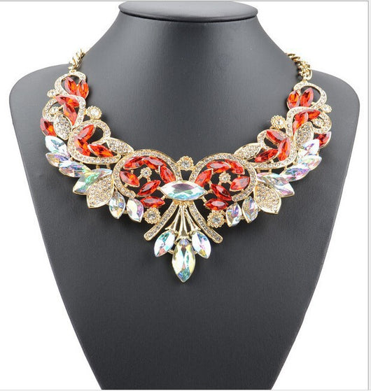Collar Flor de Aleación de Diamante para Mujeres - Image 8