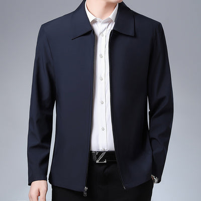 Chaqueta Casual con Solapa para Hombre Maduro