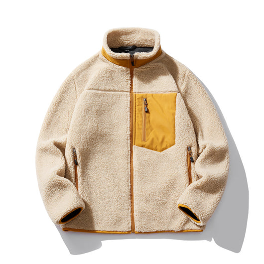 Chaqueta Casual de Terciopelo de Cordero Imitado - Image 8