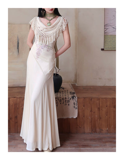 Vestido Bohemio Fishtail con Borlas - Cuello Redondo Ajustado para Verano - Image 10