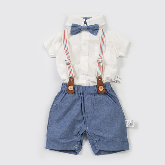 Traje Gentleman para Bebé - Conjunto Romper con Babero - Image 10