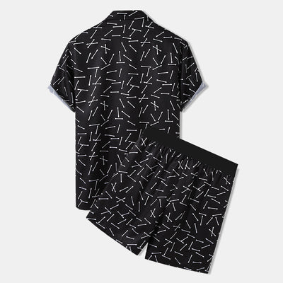 Conjunto Casual Streetwear: Camisa y Pantalones Cortos para Hombre - Image 9