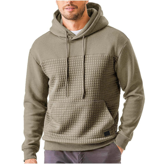Chaqueta Sudadera Deportiva Talla Grande con Forro Polar y Diseño Patchwork Cuadros - Image 20