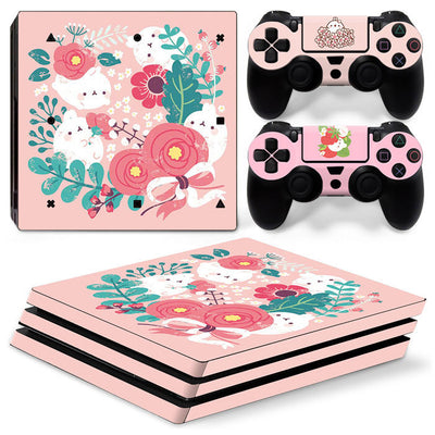 PS4 Pro console and controller skin set with red and beige propaganda art featuring Mao Zedong. - Image 12