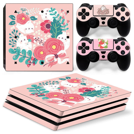 PS4 Pro console and controller skin set with red and beige propaganda art featuring Mao Zedong. - Image 12