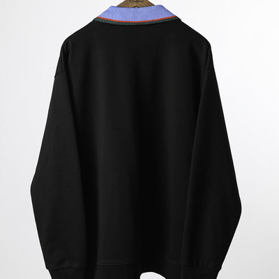 Suéter Patchwork Holgado para Hombre - Image 9